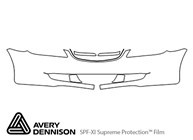Honda Civic 2004-2005 Avery Dennison Clear Bra Bumper Paint Protection Kit Diagram