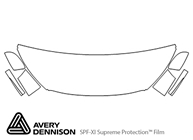 Honda Clarity 2018-2021 Avery Dennison Clear Bra Hood Paint Protection Kit Diagram