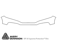 Honda Crosstour 2013-2014 Avery Dennison Clear Bra Bumper Paint Protection Kit Diagram