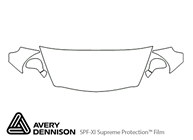 Honda Fit 2007-2008 Avery Dennison Clear Bra Hood Paint Protection Kit Diagram