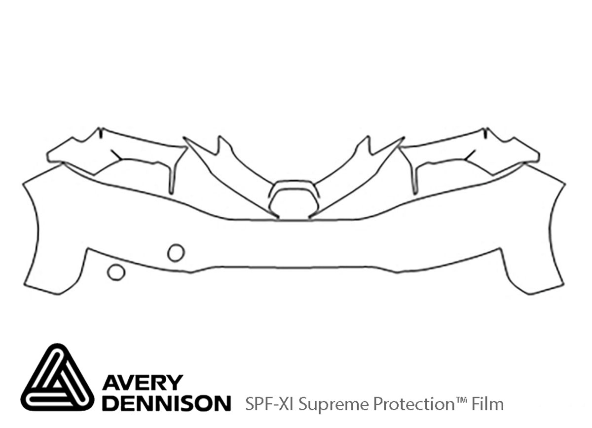 Honda Fit 2015-2017 Avery Dennison Clear Bra Bumper Paint Protection Kit Diagram