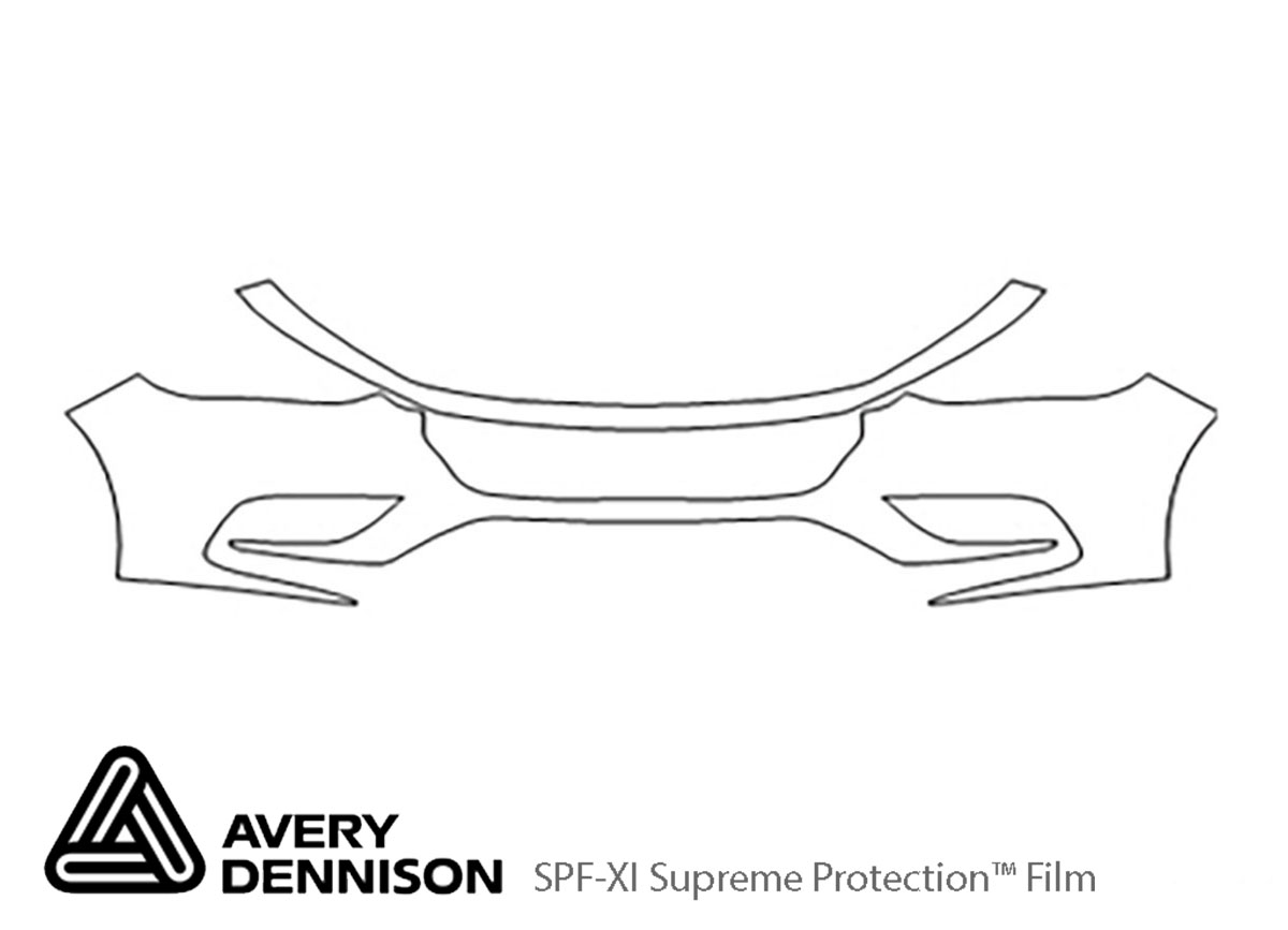 Honda Insight 2019-2022 Avery Dennison Clear Bra Bumper Paint Protection Kit Diagram