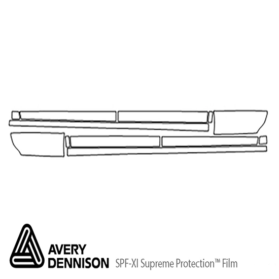 Honda Odyssey 2018-2024 Avery Dennison Clear Bra Door Splash Paint Protection Kit Diagram