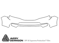 Honda Pilot 2012-2015 Avery Dennison Clear Bra Bumper Paint Protection Kit Diagram