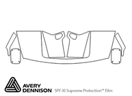 Hummer H3T 2009-2010 Avery Dennison Clear Bra Hood Paint Protection Kit Diagram