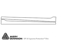 Hyundai Azera 2012-2016 Avery Dennison Clear Bra Door Cup Paint Protection Kit Diagram