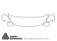 Hyundai Elantra 2011-2012 Avery Dennison Clear Bra Hood Paint Protection Kit Diagram