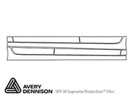 Hyundai Elantra 2019-2020 Avery Dennison Clear Bra Door Cup Paint Protection Kit Diagram