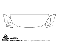 Hyundai Genesis 2009-2012 Avery Dennison Clear Bra Hood Paint Protection Kit Diagram