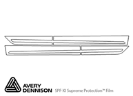 Hyundai Genesis 2009-2014 Avery Dennison Clear Bra Door Cup Paint Protection Kit Diagram