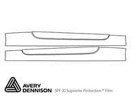 Hyundai Genesis 2010-2012 Avery Dennison Clear Bra Door Cup Paint Protection Kit Diagram