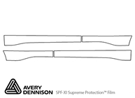 Hyundai Kona 2018-2022 Avery Dennison Clear Bra Door Cup Paint Protection Kit Diagram