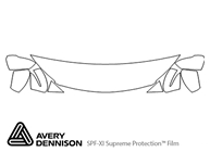 Hyundai Santa Fe 2013-2018 Avery Dennison Clear Bra Hood Paint Protection Kit Diagram