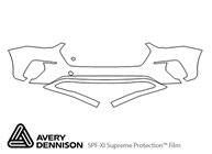 Hyundai Santa Fe 2017-2018 Avery Dennison Clear Bra Bumper Paint Protection Kit Diagram