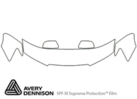 Hyundai Sonata 2006-2010 Avery Dennison Clear Bra Hood Paint Protection Kit Diagram