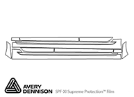 Hyundai Sonata 2018-2019 Avery Dennison Clear Bra Door Splash Paint Protection Kit Diagram