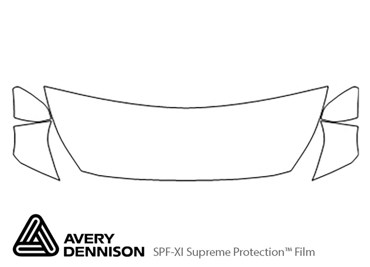 Hyundai Sonata 2018-2019 Avery Dennison Clear Bra Hood Paint Protection Kit Diagram