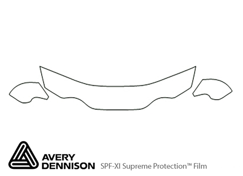Avery Dennison™ Hyundai Tiburon 2000-2001 Paint Protection Kit - Hood