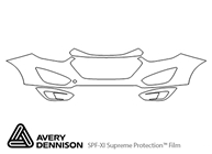 Hyundai Tucson 2005-2009 Avery Dennison Clear Bra Bumper Paint Protection Kit Diagram