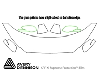 Hyundai Veloster 2012-2017 Avery Dennison Clear Bra Hood Paint Protection Kit Diagram