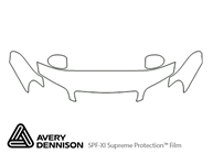 Infiniti I35 2002-2004 Avery Dennison Clear Bra Hood Paint Protection Kit Diagram