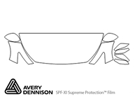 Infiniti Q50 2014-2018 Avery Dennison Clear Bra Hood Paint Protection Kit Diagram