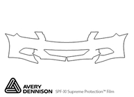 Infiniti Q60 2014-2015 Avery Dennison Clear Bra Bumper Paint Protection Kit Diagram