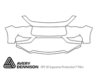 Infiniti Q60 2017-2020 Avery Dennison Clear Bra Bumper Paint Protection Kit Diagram