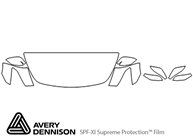 Infiniti Q70 2015-2019 Avery Dennison Clear Bra Hood Paint Protection Kit Diagram