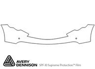 Infiniti QX70 2014-2017 Avery Dennison Clear Bra Bumper Paint Protection Kit Diagram