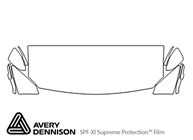 Jaguar XE 2017-2018 Avery Dennison Clear Bra Hood Paint Protection Kit Diagram