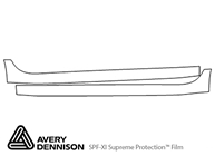 Jaguar XF 2009-2013 Avery Dennison Clear Bra Door Cup Paint Protection Kit Diagram