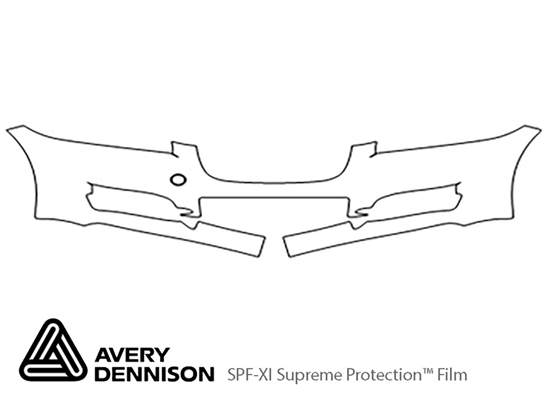 Jaguar XF 2012-2015 Avery Dennison Clear Bra Bumper Paint Protection Kit Diagram