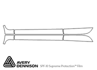 Jaguar XF 2012-2015 Avery Dennison Clear Bra Door Cup Paint Protection Kit Diagram