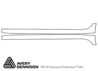 Jaguar XF 2014-2015 Avery Dennison Clear Bra Door Cup Paint Protection Kit Diagram