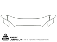 Jaguar XJ 2011-2013 Avery Dennison Clear Bra Hood Paint Protection Kit Diagram