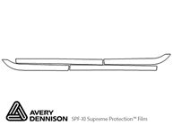 Jaguar XJ 2011-2016 Avery Dennison Clear Bra Door Cup Paint Protection Kit Diagram