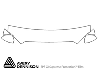 Jaguar XJ 2014-2017 Avery Dennison Clear Bra Hood Paint Protection Kit Diagram