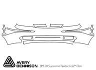 Jaguar XJ-Type 2004-2007 Avery Dennison Clear Bra Bumper Paint Protection Kit Diagram