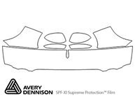 Jaguar XJ-Type 2004-2008 Avery Dennison Clear Bra Hood Paint Protection Kit Diagram