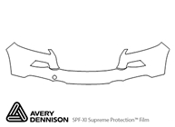 Jeep Cherokee 2014-2016 Avery Dennison Clear Bra Bumper Paint Protection Kit Diagram