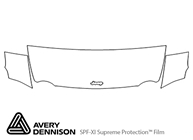 Jeep Compass 2007-2010 Avery Dennison Clear Bra Hood Paint Protection Kit Diagram