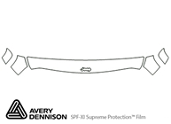 Jeep Patriot 2007-2017 Avery Dennison Clear Bra Hood Paint Protection Kit Diagram