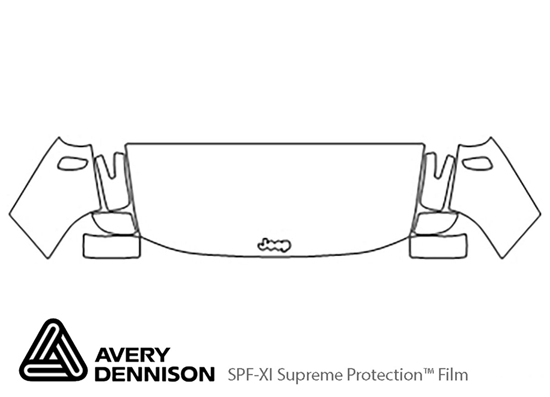 Jeep Renegade 2015-2018 Avery Dennison Clear Bra Hood Paint Protection Kit Diagram