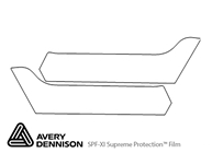 Jeep Wrangler 1997-2001 Avery Dennison Clear Bra Door Cup Paint Protection Kit Diagram