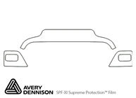 Jeep Wrangler 2003-2006 Avery Dennison Clear Bra Hood Paint Protection Kit Diagram
