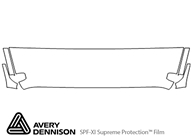 Jeep Wrangler 2007-2010 Avery Dennison Clear Bra Hood Paint Protection Kit Diagram