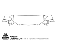 Kia Borrego 2009-2009 Avery Dennison Clear Bra Hood Paint Protection Kit Diagram