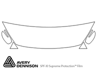 Kia Cadenza 2014-2016 Avery Dennison Clear Bra Hood Paint Protection Kit Diagram