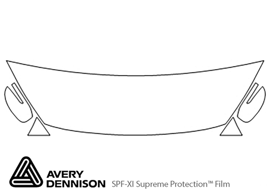 Kia Cadenza 2014-2016 Avery Dennison Clear Bra Hood Paint Protection Kit Diagram